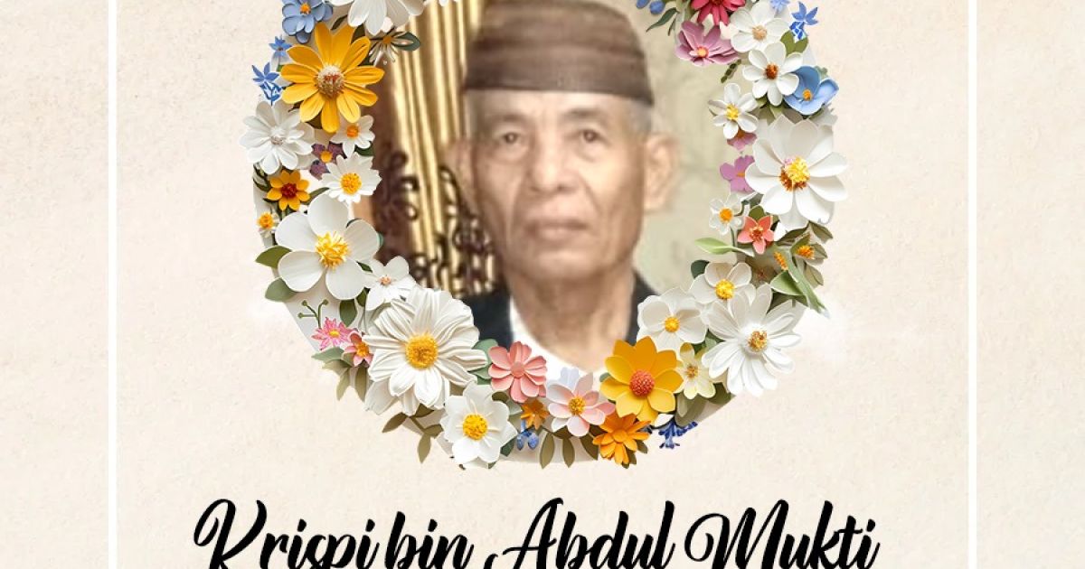 Turut Berduka Cita  atas Berpulangnya Krispi bin Abdul Mukti, Ayahanda Suhairil Anwar Pimpinan Media Ceklissatu.com