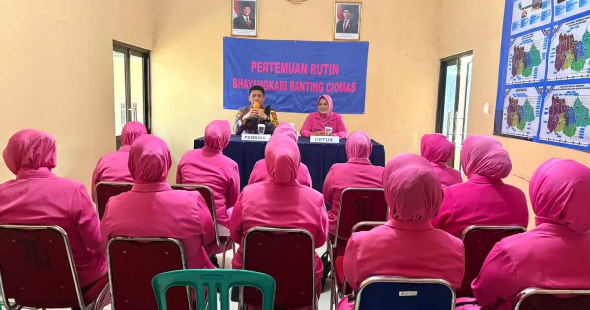 Polsek Ciomas Polres Bogor, Melaksanakan Kegiatan Pertemuan Rutin Dengan Ibu Bhayangkari Ranting Ciomas