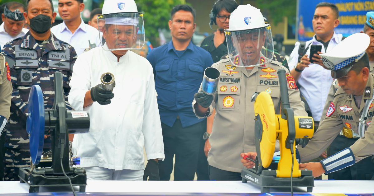 Polda Jabar Sita 4.500 Knalpot Bising