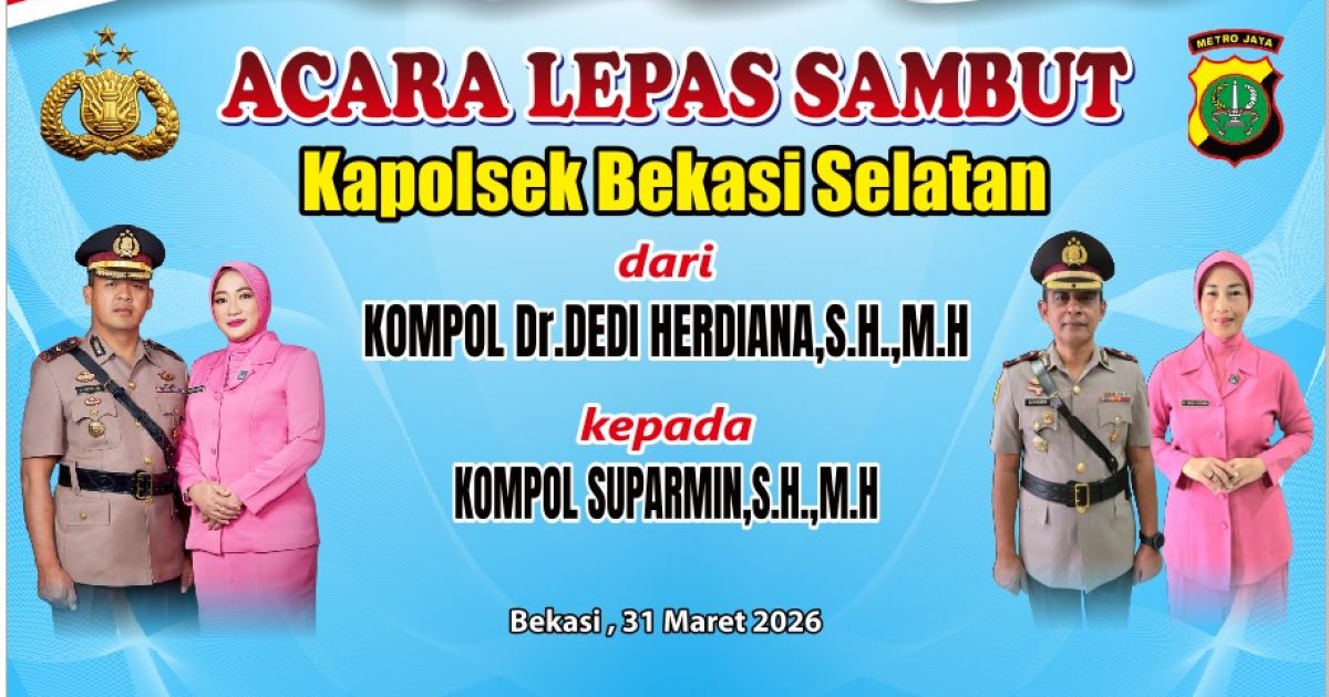 Sertijab Kapolsek Bekasi Selatan, Kompol Suparmin Resmi Menjabat – Kompol Dedi Herdiana Bergeser ke Polres Metro Jaktim