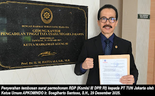 Soegiharto Santoso Surati Komisi III DPR, Minta RDP Terkait Dugaan Ketidakprofesionalan Oknum Polri