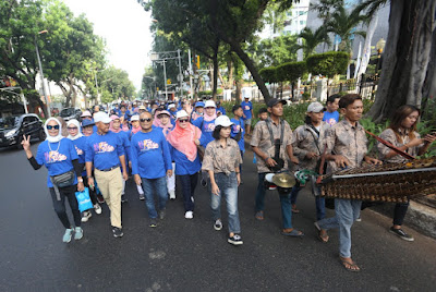 Meriah, Jalan Santai PWI Pusat HUT ke-62 IKWI