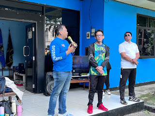 Kolaborasi, Disdukcapil Senam Bareng dan Buka Layanan di PWI Kota Bogor