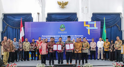 Kota Bogor Bersama Kabupaten/Kota se-Jawa Barat Tandatangani Kesepakatan Bersama Pendanaan Pemilu Serentak