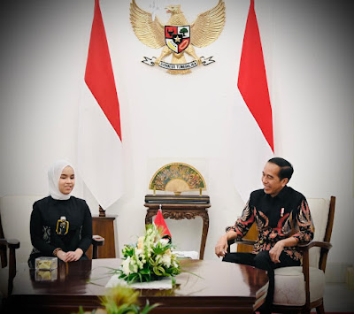 Presiden Jokowi Terima Peraih Golden Buzzer AGT 2023 Putri Ariani