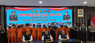 Sat Resnarkoba Polresta Bogor Kota Ringkus 23 Tersangka dan Bongkar 20 Kasus Narkoba Selama Operasi Antik Lodaya 2025
