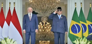 Presiden Prabowo Sambut Presiden Brasil Lula da Silva dengan Upacara Kenegaraan di Istana Negara