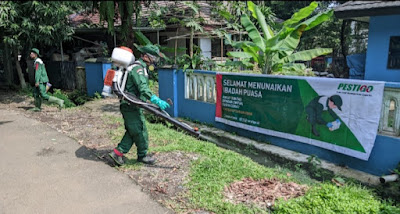 Menyambut Bulan Suci Ramadhan 1444 H. Lakukan Penyemprotan Di Mesjid An-Naba