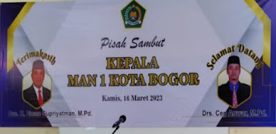  H. Dede Supriatna,S.Ag.M.Pd.I Kepala Kemenag Kota Bogor Hadir Diacara Sertijab Kepsek MAN 1 