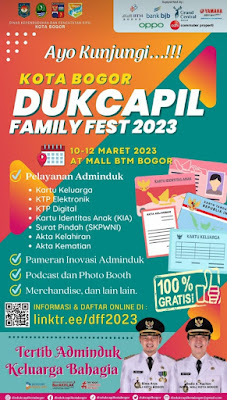 Dukcapil Family Fest 2023 digelar  di Mall BTM Kota Bogor