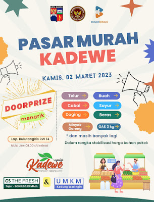 Bantu Stabilkan Harga Bahan Pokok, Kadewe (Kedung Waringin) Gelar Pangan Murah