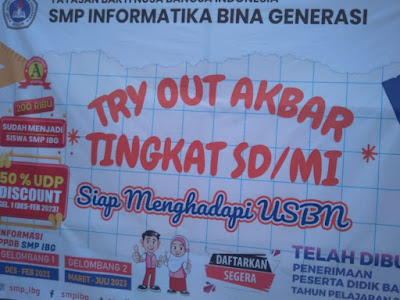 SMP Informatika Bina Generasi  Berikan Tes Uji Coba Try-Out