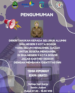 Sekolah Menengah Atas (SMA) Negeri 9 Kota Bogor Bagikan Ijazah Terhadap Siswa-Siswi Yang Telah Lulus