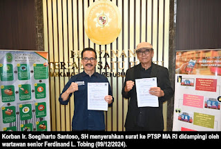 8 Tahun Berjuang Cari Keadilan, Soegiharto Santoso Surati Ketua MA