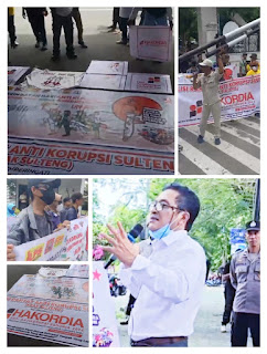 Aksi Demontrasi 'Perangi Korupsi' Warnai Hari Peringatan Antikorupsi Sedunia di Kota Palu Sulteng