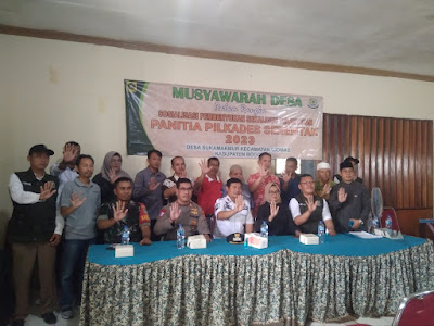 Pelantikan Panitia Pilkades Serentak Untuk Tahun-2023 di-Desa Sukamakmur