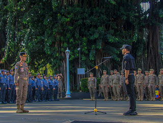  H-1 Pencoblosan, Pj Wali Kota Bogor Cek Kesiapan Satlinmas 