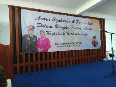 AKP Tatang Hidayat Kapolsek Rancabungur Pamitan Pada Seluruh Jajarannya