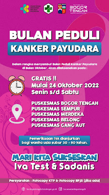 Kecamatan Bogor Tengah Melaksanakan Kegiatan Bulan Peduli Kanker Payudara 