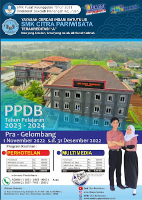 SMK Citra Pariwisata Kota Bogor Buka Pra PPDB Tahun Ajaran 2023-2024