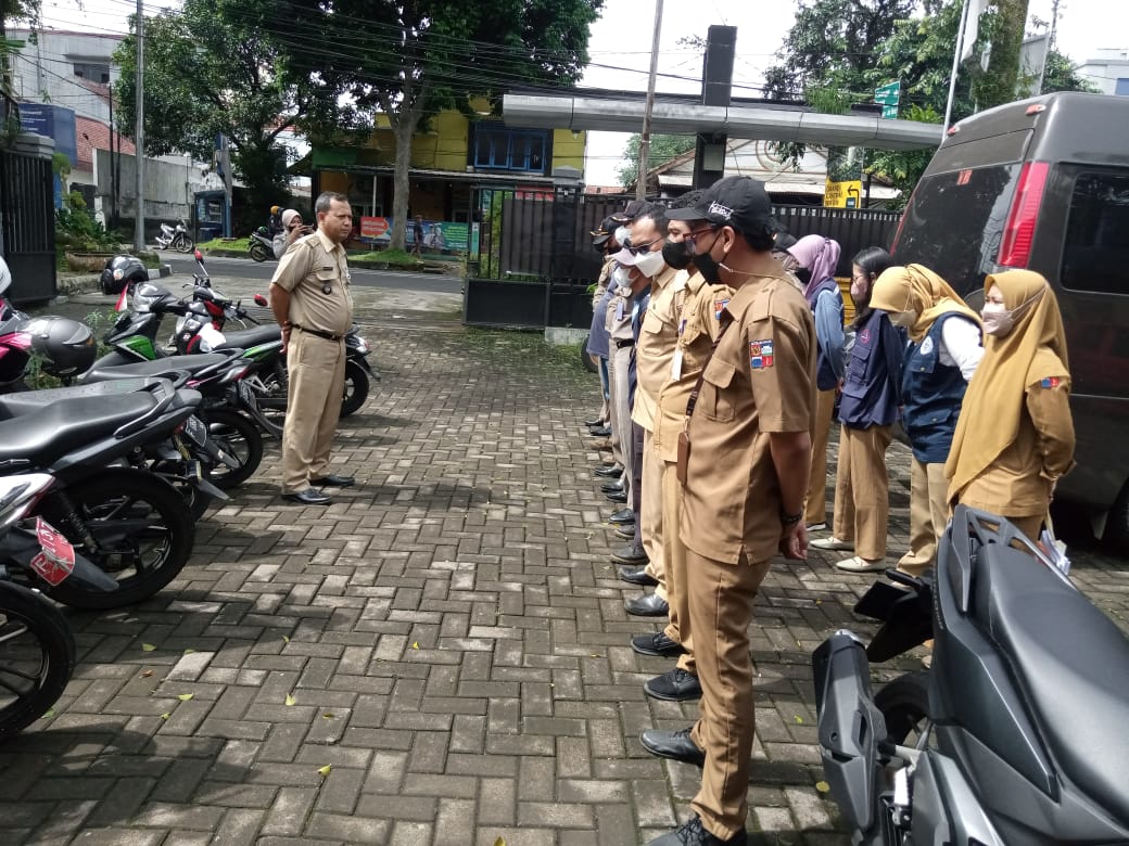 Apel Gabungan Satpol PP, Puskesmas, Bapenda Dalam Rangka Sidak KTR