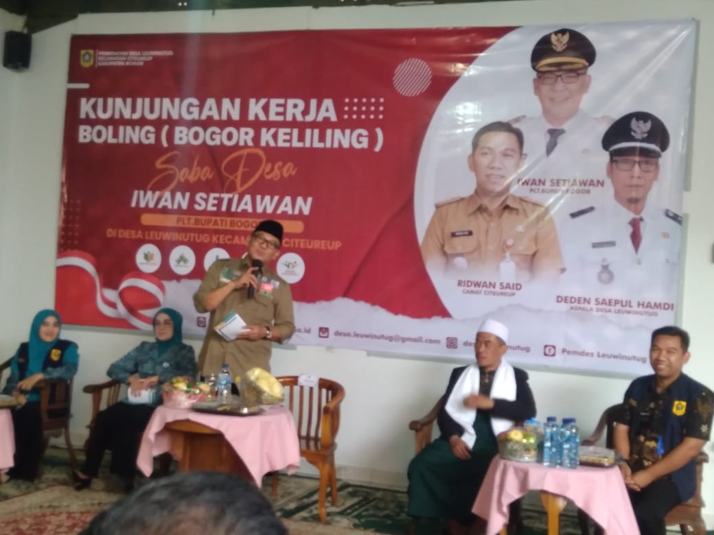 Tinjau Langsung Hasil Pembangunan di Desa, Plt. Bupati Bogor Lakukan Boling ke Wilayah Kecamatan Citeureup