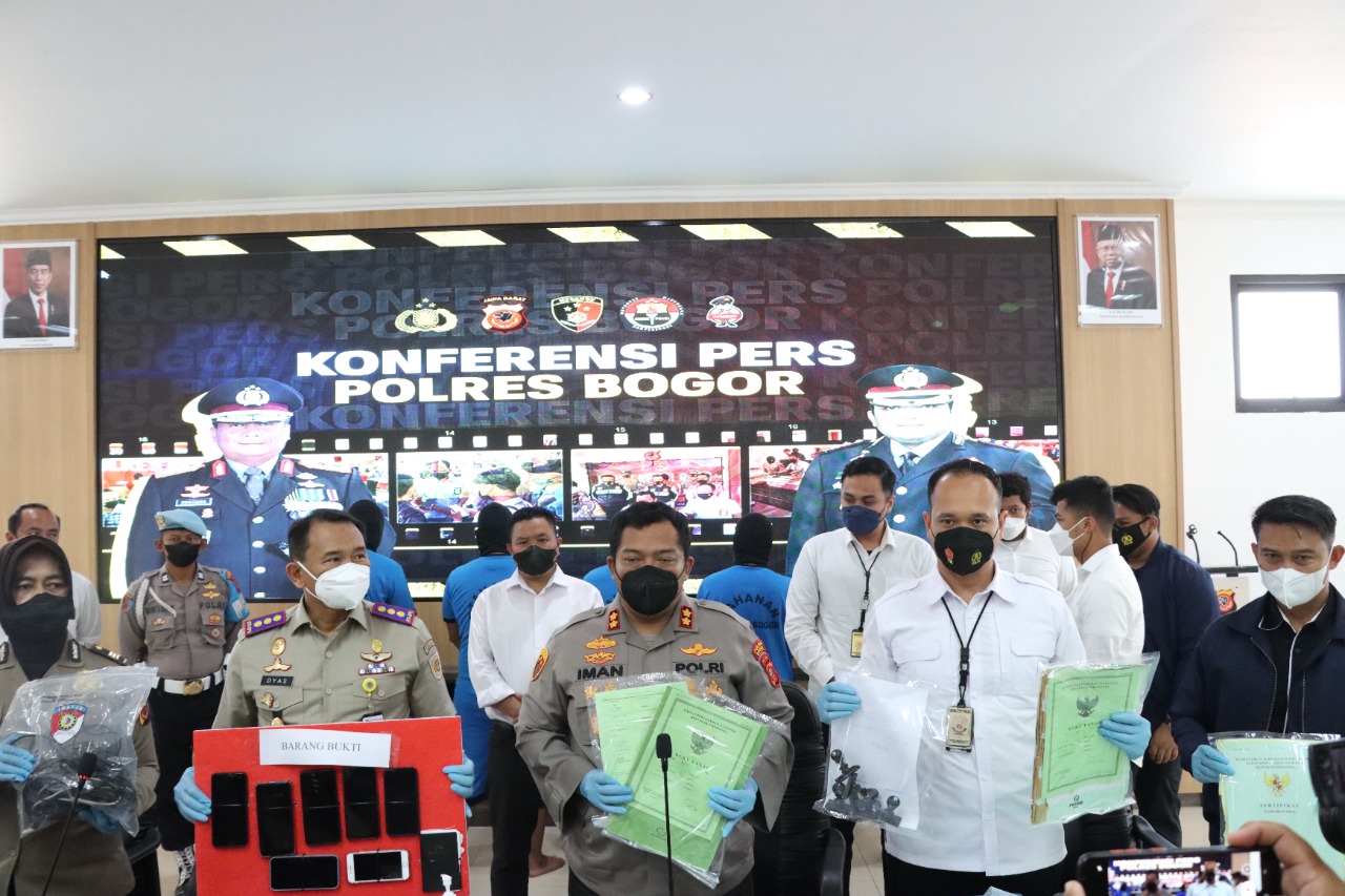 6 Orang Mafia Tanah Diringkus Polres Bogor: 24 Pemohon Sertifikat Alami Kerugian 10 Milyar