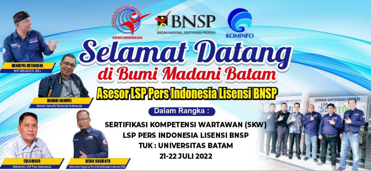 LSP Pers Indonesia Bakal Sertifikasi 35 Wartawan Utama di Batam