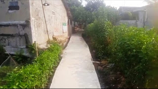 Antusias Warga Dalam  Pengerjaan Betonisasi  Jaling di-Desa Cihideung Ilir