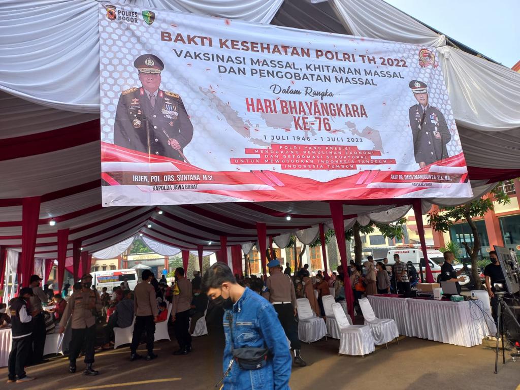 Jelang HUT Bhayangkara ke-76, Polres Bogor Gelar Bakti Kesehatan