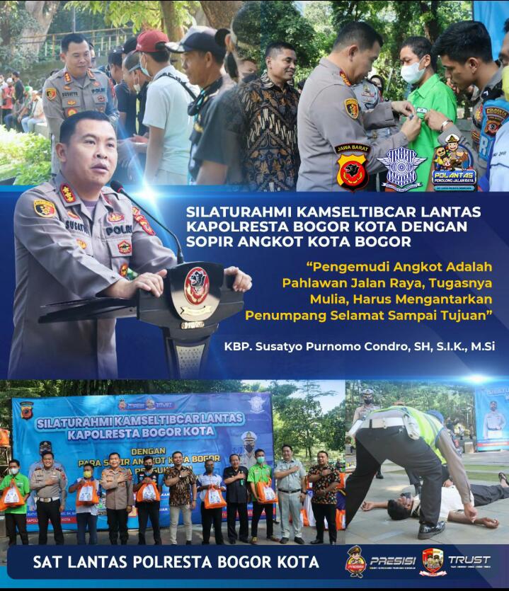 Polres Bogor Kota Laksanakan Giat Silaturahmi Sekaligus Pengukuhan Duta Tertib Lalu Lintas