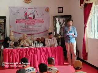Pelatihan Alquran Braille dan Keuangan Syariah Sekolah Disabilitas Indonesia Cahaya Al Anshor