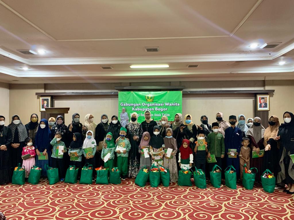 Gabungan Organisasi Wanita Kabupaten Bogor Berbagi Santunan Untuk Anak Yatim