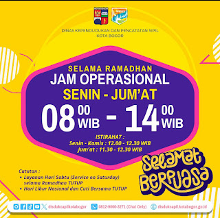 Penyesuaian Jam Operasional Disdukcapil Kota Bogor