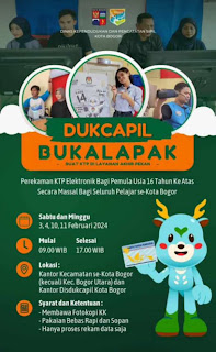 Layani Masyarakat Disdukcapil Kota Bogor, Sabtu-Minggu Tetap Buka      