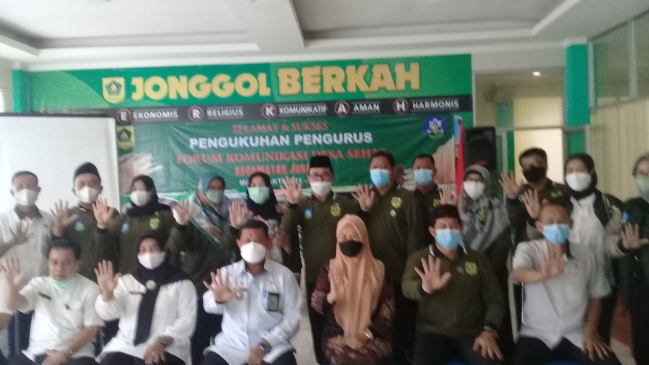 Dikukuhkan Pengurus Forum Komunikasi Desa Sehat Tingkat Kecamatan Jonggol