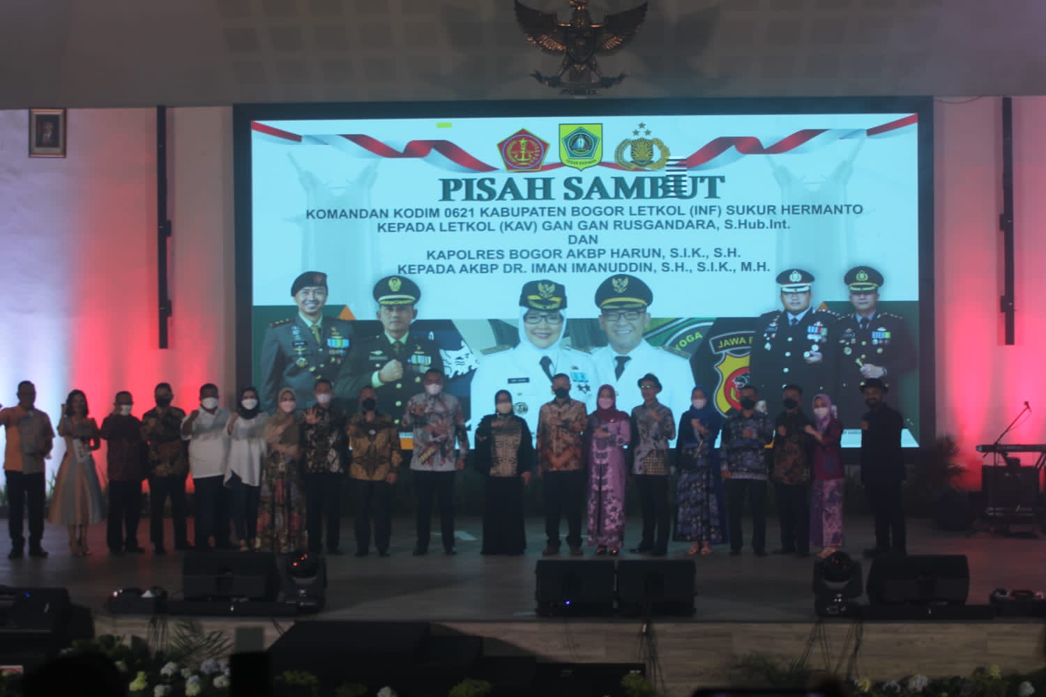 Danrem 061/SK Hadiri Langsung Pisah Sambut Dandim 0621/Kab.Bogor dan Kapolres Bogor