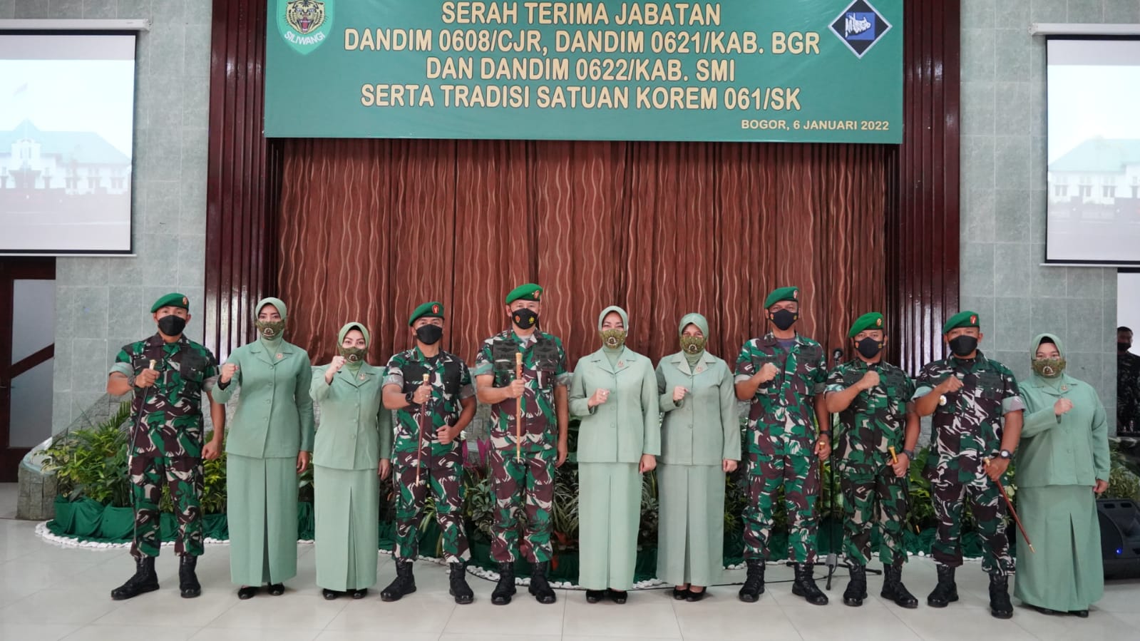 Danrem 061/SK Pimpin Sertijab Tiga Dandim Ini Pesannya; Berikan Pengabdian Terbaik Bagi Kemajuan TNI-AD