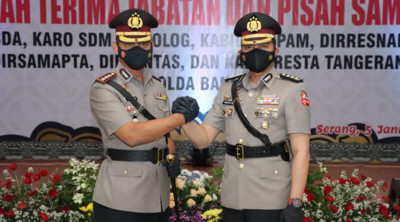 Kapolda Banten Serah Terimakan Jabatan 7 PJU dan Kapolresta Tangerang