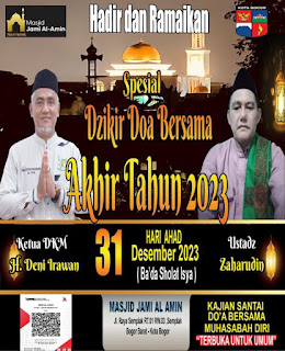 Jamaah Masjid Al Amin Gelar Dzikir Doa Bersama Akhir Tahun 2023 