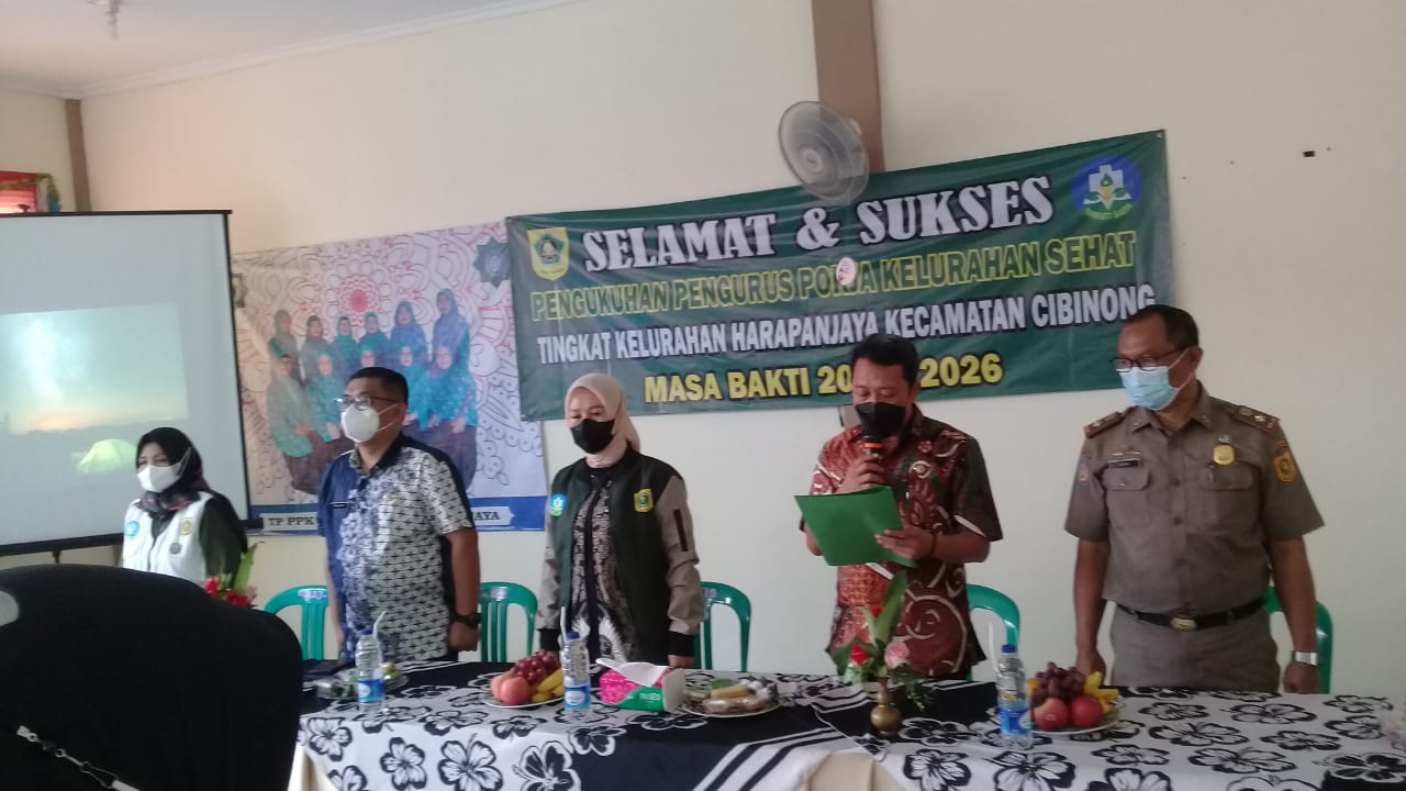 Tiga Kelurahan Selesai di Lantik dan di Kukuhkan Sebagai Pengurus Program Kelurahan Sehat Masa Bakti Tahun 2021-2026