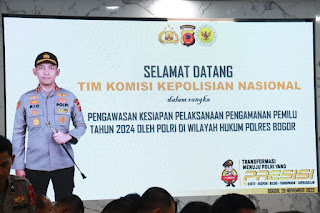 Kunjungan Kerja Kompolnas ke Polres Bogor Dalam Rangka Pemantauan Serta Pengecekan Kesiapan Personil Polres Bogor Dalam Pengamanan Pemliu 2023-2024