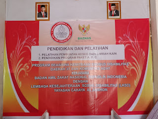 Pendidikan dan Pelatihan Lembaga Kesejahteraan Sosial Disabilitas Yayasan Cahaya Al-Anshor Dengan Badan Amil Zakat 