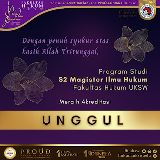 Prodi Magister Ilmu Hukum FH UKSW Raih Akreditasi Unggul 