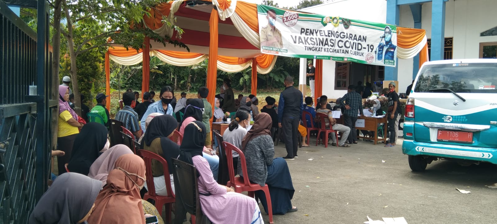 Dukung Program Pemerintah, Pemdes Tajur Halang Gelar Vaksinasi Massal