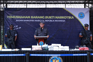 BNN RI GELAR PEMUSNAHAN BARANG BUKTI TEMUAN JARINGAN INTERNASIONAL