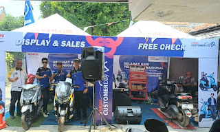 Yamaha Grebek Gg. Mantri Guru RW.01 Kedung Jaya Disambut Antusias Warga 