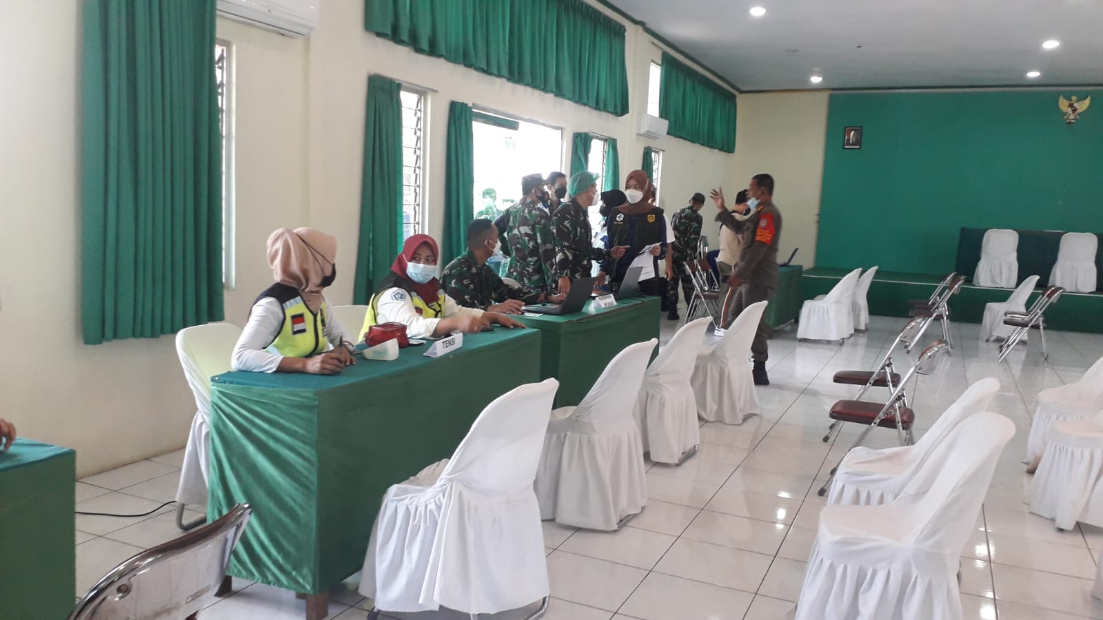 Korem 061/SK Gelar Serbuan Vaksinasi Massal di Puncak Kab. Bogor