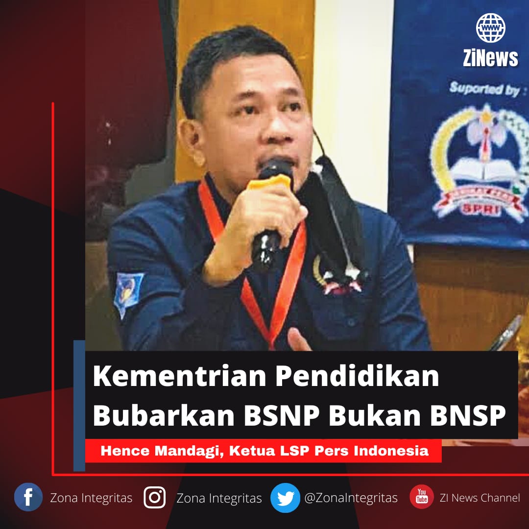 Kementrian Pendidikan Bubarkan BSNP Bukan BNSP