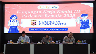 KUNJUNGAN KERJA PARLEMEN REMAJA   SAMBANGI 3 LEMBAGA PENEGAK HUKUM